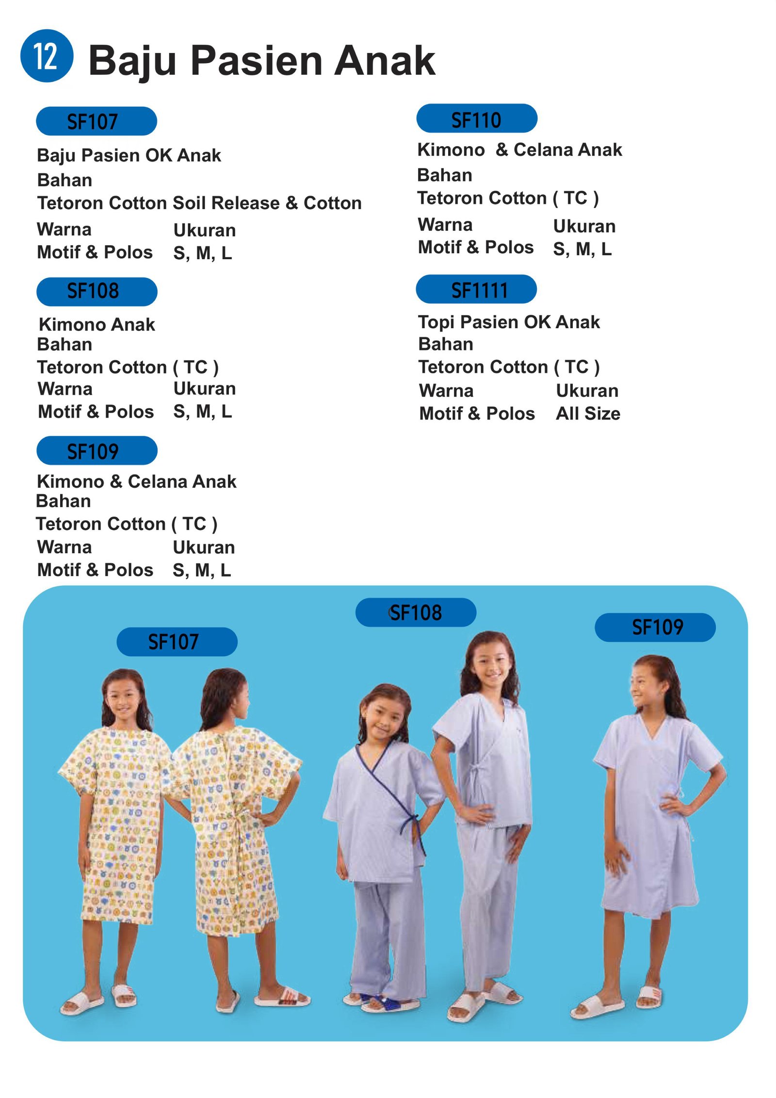 Baju Pasien OK Anak